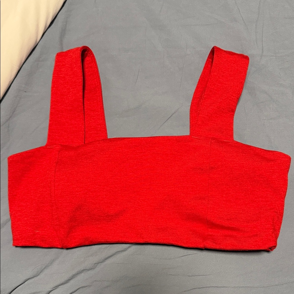 Old Navy Red Square-Neck Bralette with Wide Straps